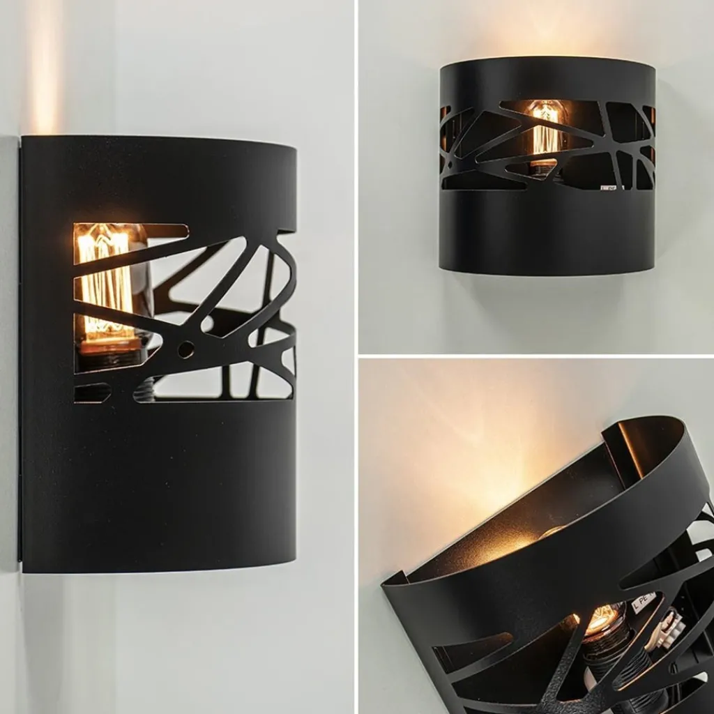 Straluma Wandlamp halve cilinder mat zwart> Wandlampen|Scandinavische Verlichting