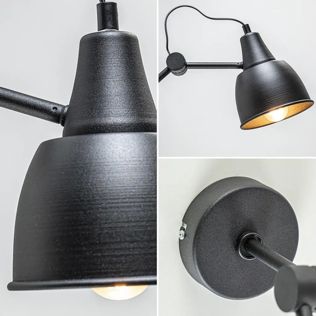 Straluma Wandlamp industrieel verstelbare arm zwart> Kantoorverlichting|Wandlampen