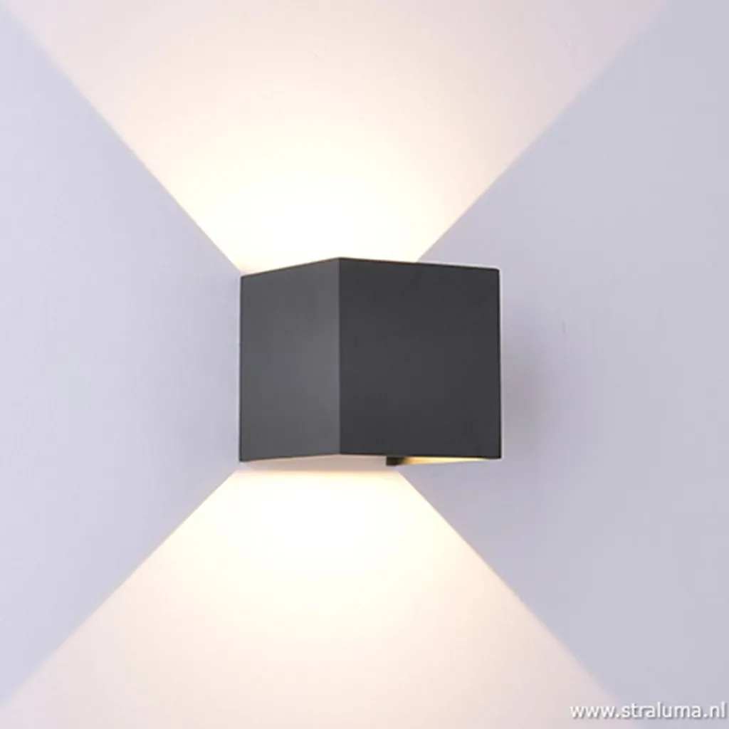 Straluma Wandlamp kubus buiten antraciet IP54> Wandlampen|Buitenlampen
