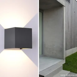 Straluma Wandlamp kubus buiten antraciet IP54><noscript><img width=