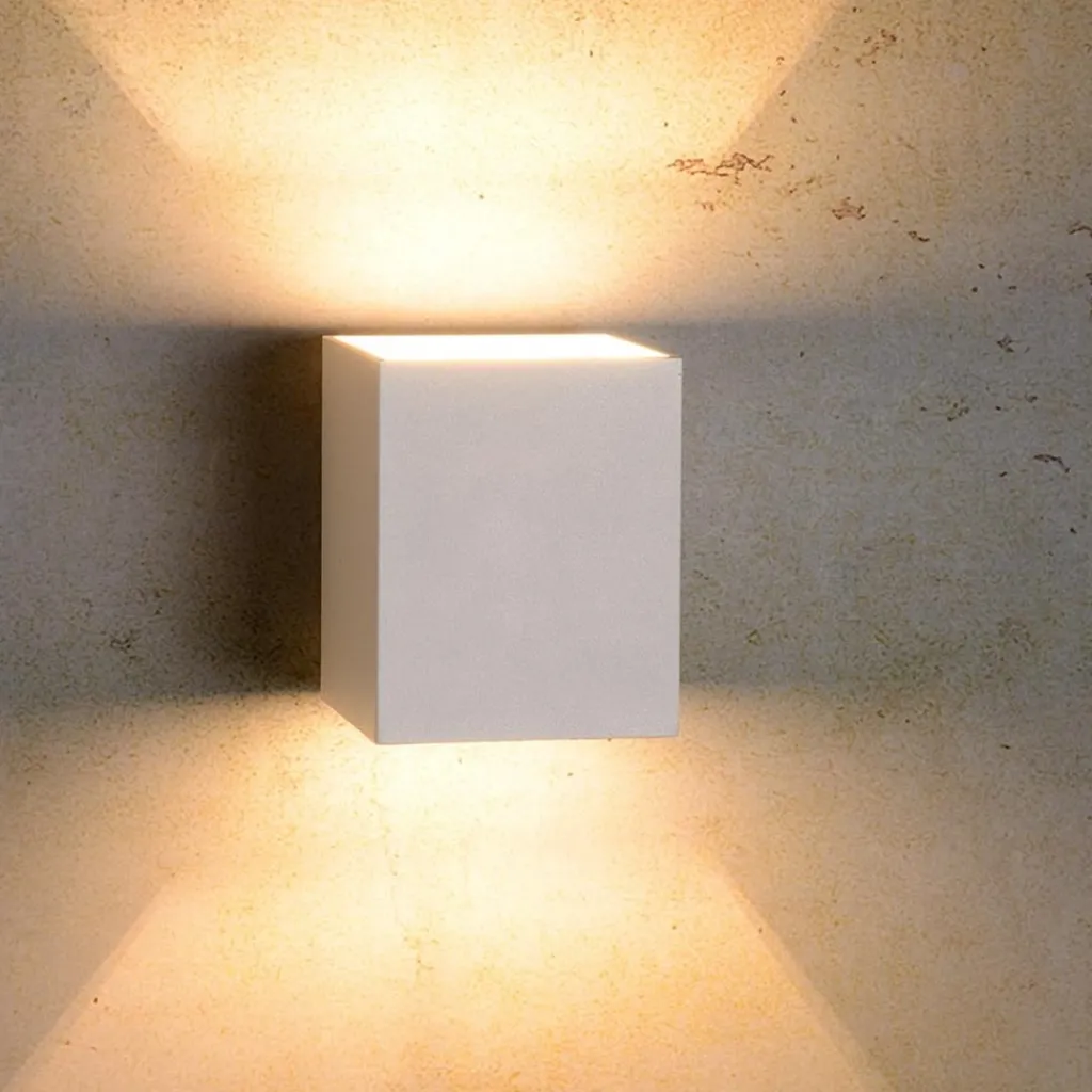 Straluma Wandlamp kubus wit G9> Woonkamerlampen|Slaapkamerlampen