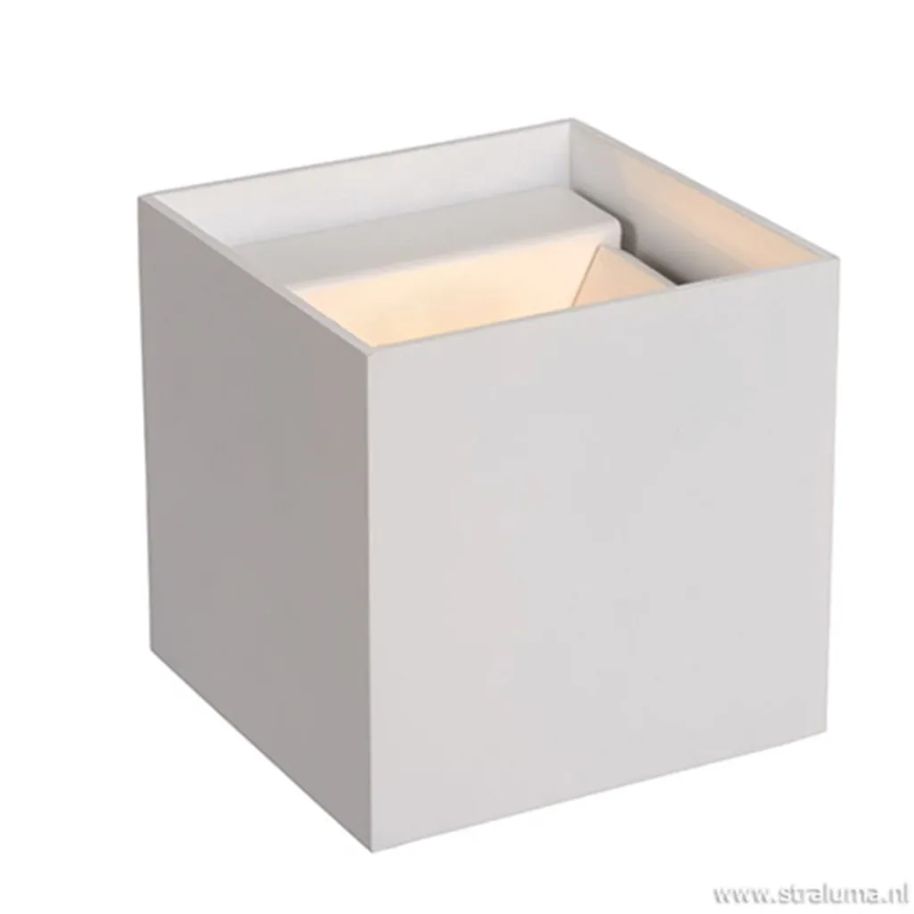 Straluma Wandlamp kubus wit verstelbaar incl. led> Wandlampen|Bedlampjes
