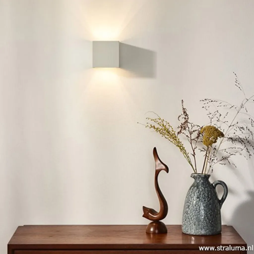 Straluma Wandlamp kubus wit verstelbaar incl. led> Wandlampen|Bedlampjes