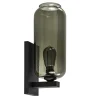 Straluma Wandlamp Lett zwart + smoke glas> Wandlampen|Design Verlichting