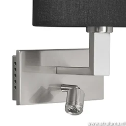 Straluma Wandlamp New Oval kap zwart led> Wandlampen|Bedlampjes
