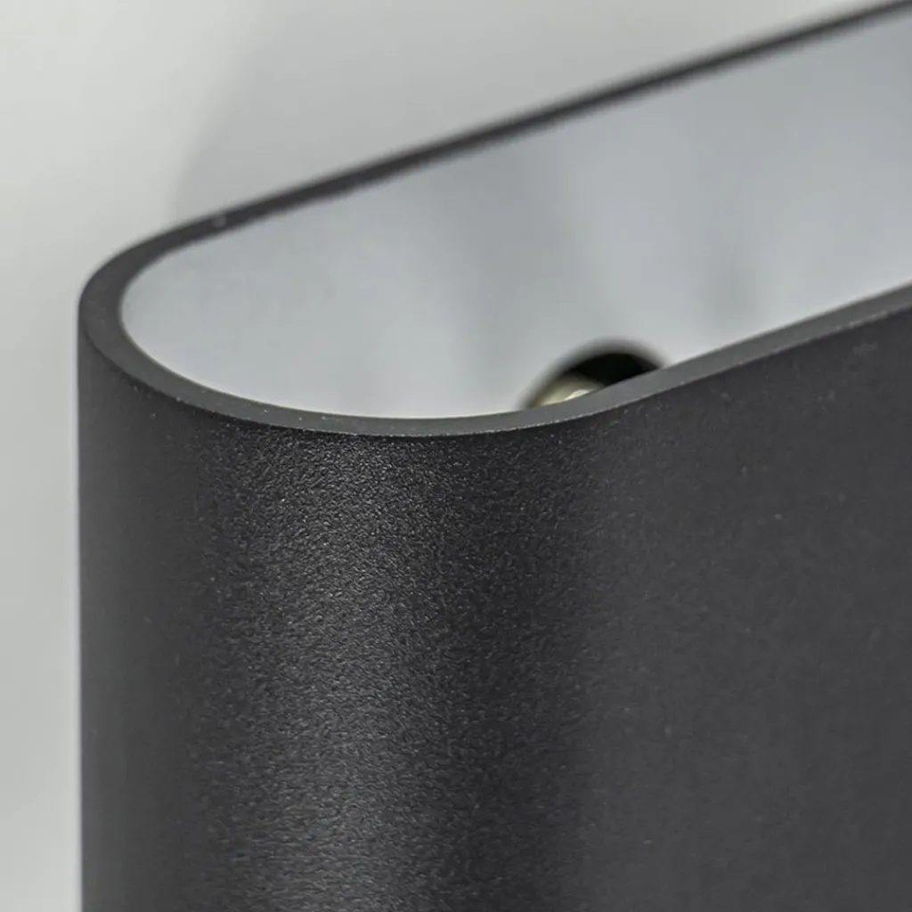 Straluma Wandlamp ovaal zwart/zilver g9> Woonkamerlampen|Slaapkamerlampen