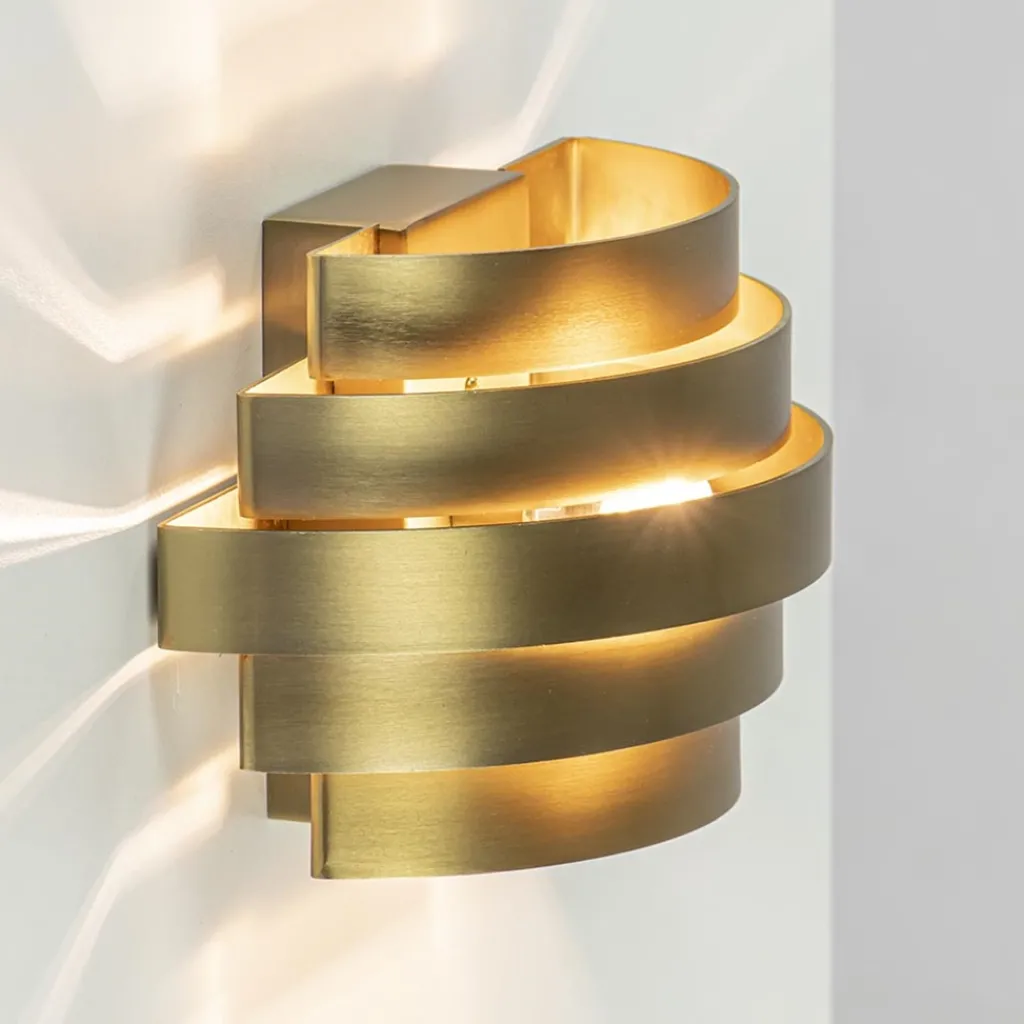 Straluma Wandlamp Scudo brass 20cm> Woonkamerlampen|Slaapkamerlampen