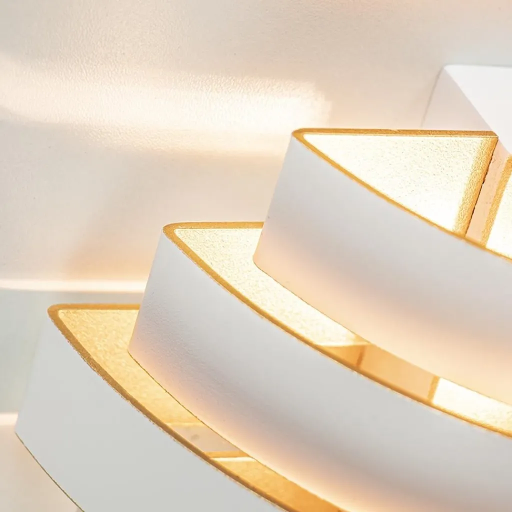 Straluma Wandlamp Scudo klein wit/goud> Woonkamerlampen|Slaapkamerlampen