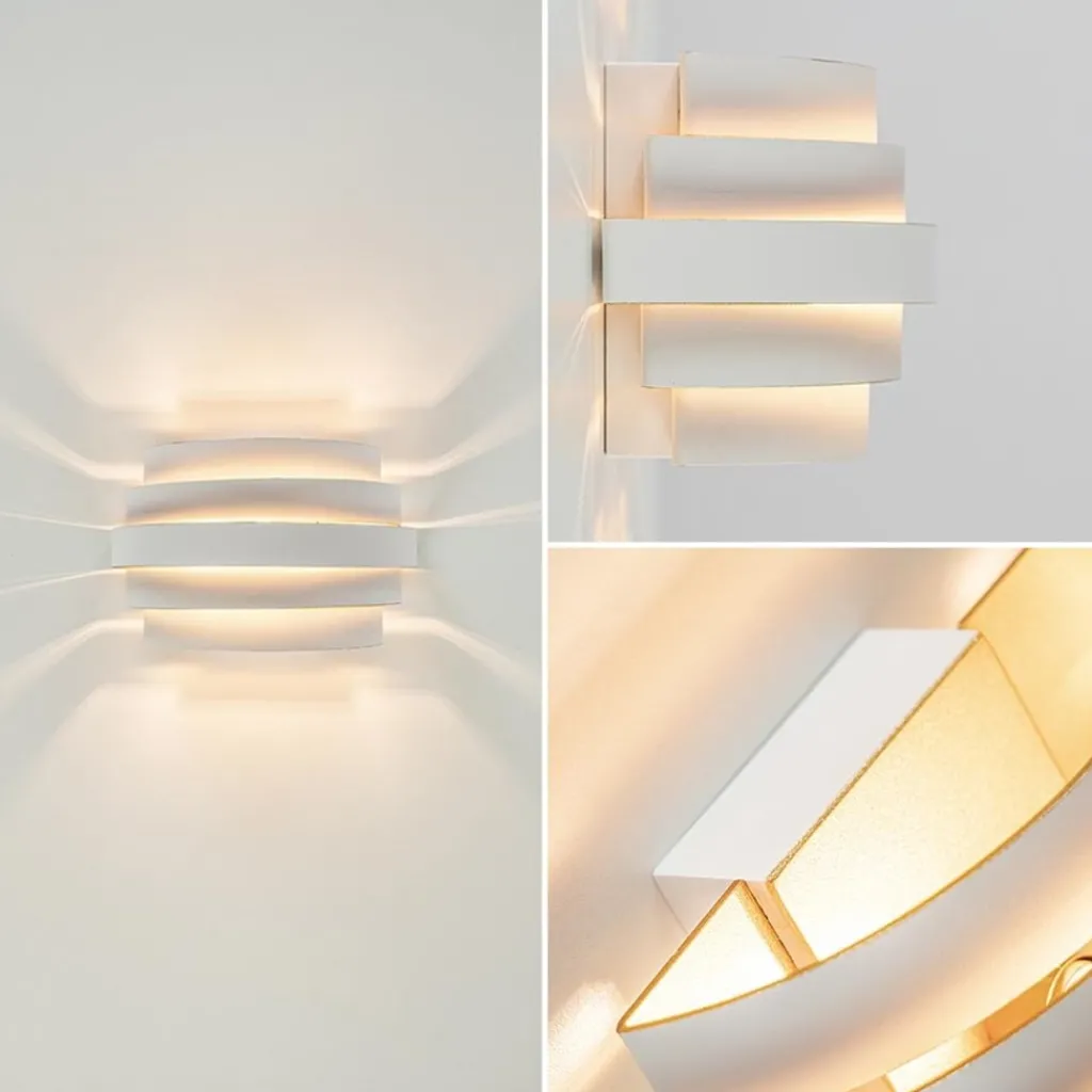 Straluma Wandlamp Scudo klein wit/goud> Woonkamerlampen|Slaapkamerlampen