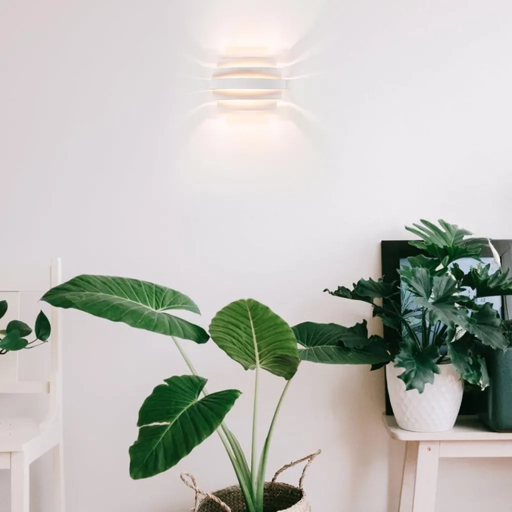 Straluma Wandlamp Scudo klein wit/goud> Woonkamerlampen|Slaapkamerlampen