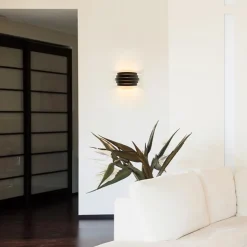 Straluma Wandlamp Scudo zwart/goud 25cm><noscript><img width=