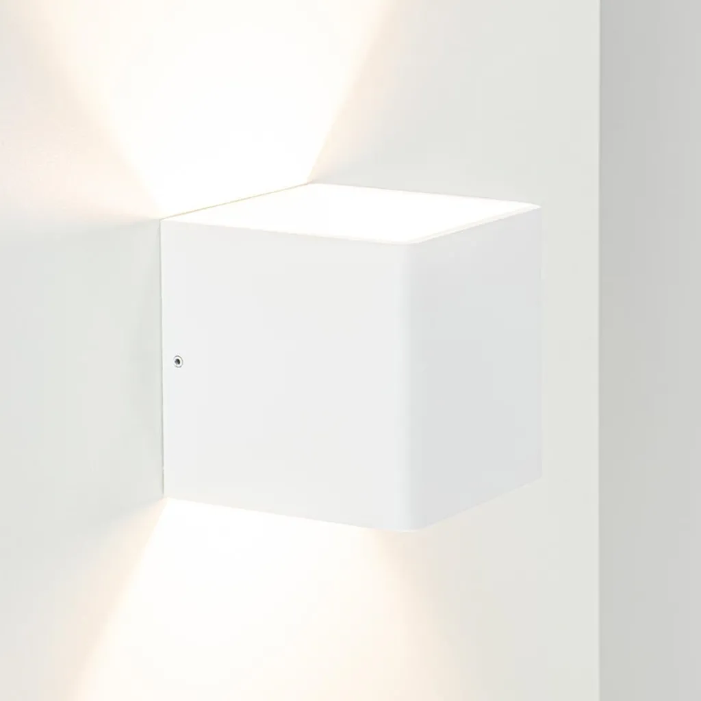 Straluma Wandlamp Stretto kubus wit> Wandlampen|Halverlichting