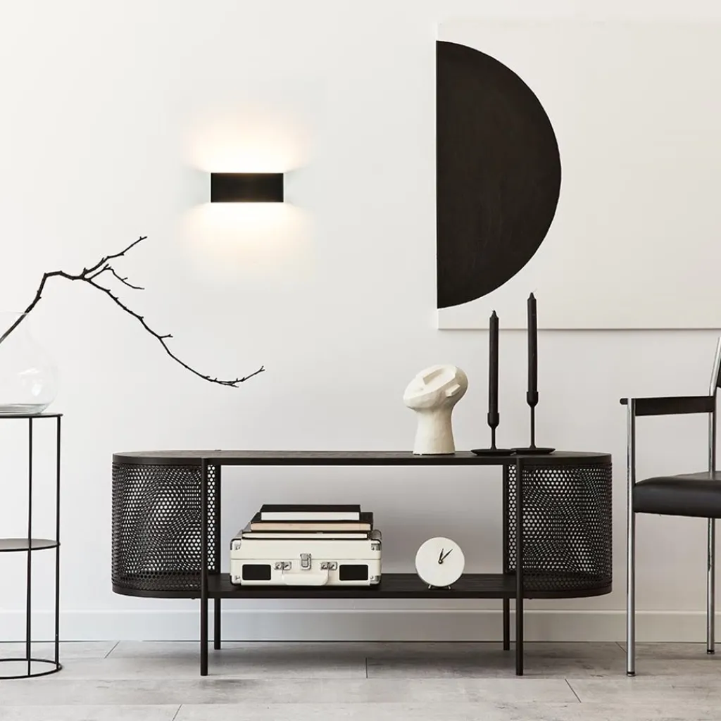 Straluma Wandlamp Stretto zwart/goud 20cm> Wandlampen|Halverlichting