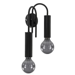 Straluma Wandlamp toog dubbel zwart> Woonkamerlampen|Slaapkamerlampen