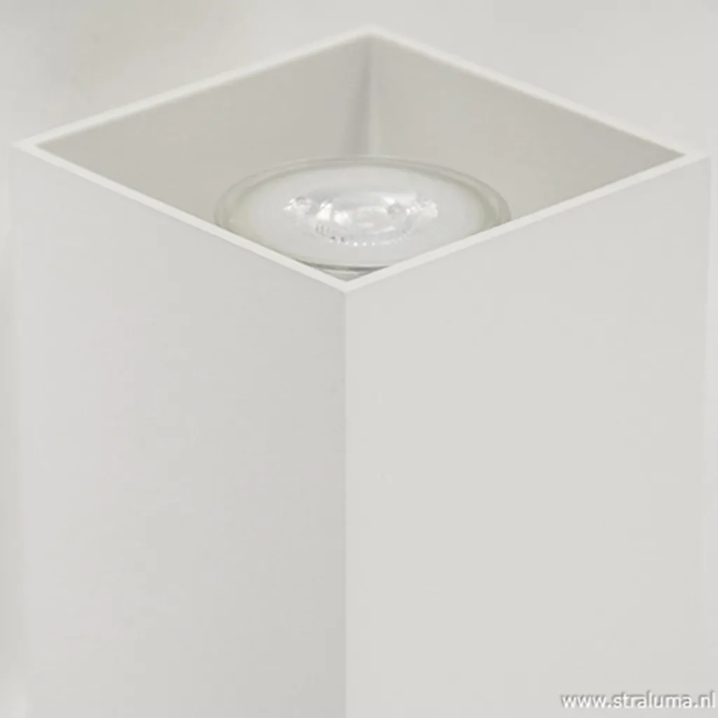 Straluma Wandlamp wit rechthoek up+down gu10> Bedlampjes|Decoratieve Verlichting