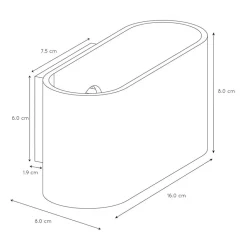 Straluma Wandlamp Xera ovaal zwart/goud><noscript><img width=