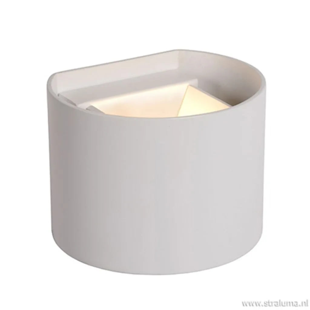 Straluma Wandlamp Xio wit afgerond incl. led g9> Wandlampen|Bedlampjes