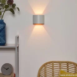 Straluma Wandlamp Xio wit afgerond incl. led g9><noscript><img width=