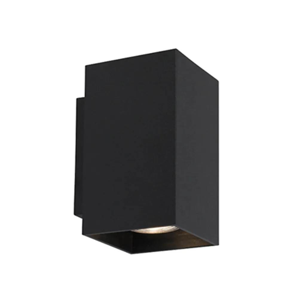 Straluma Wandlamp zwart rechthoek up+down gu10> Wandlampen|Woonkamerlampen