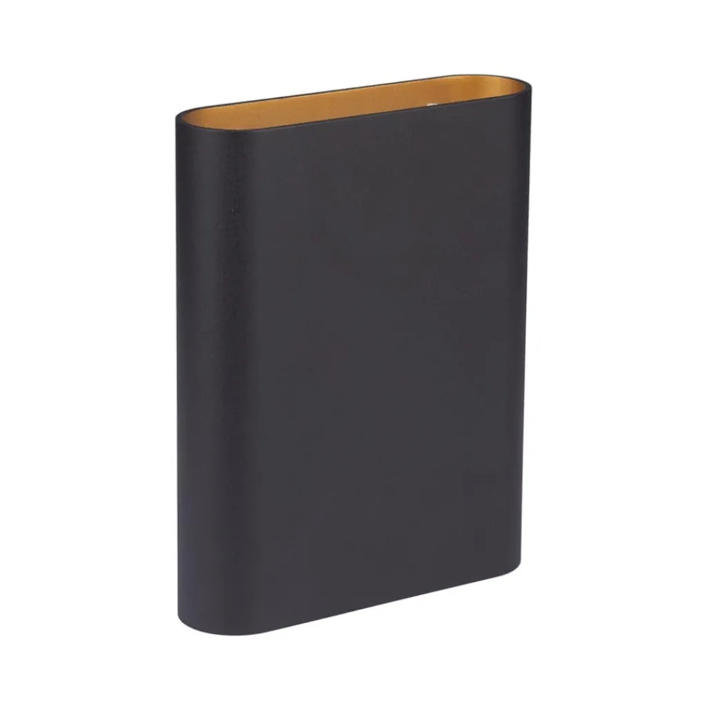 Straluma Wandlamp zwart/goud ovaal dimbaar> Wandlampen|Halverlichting