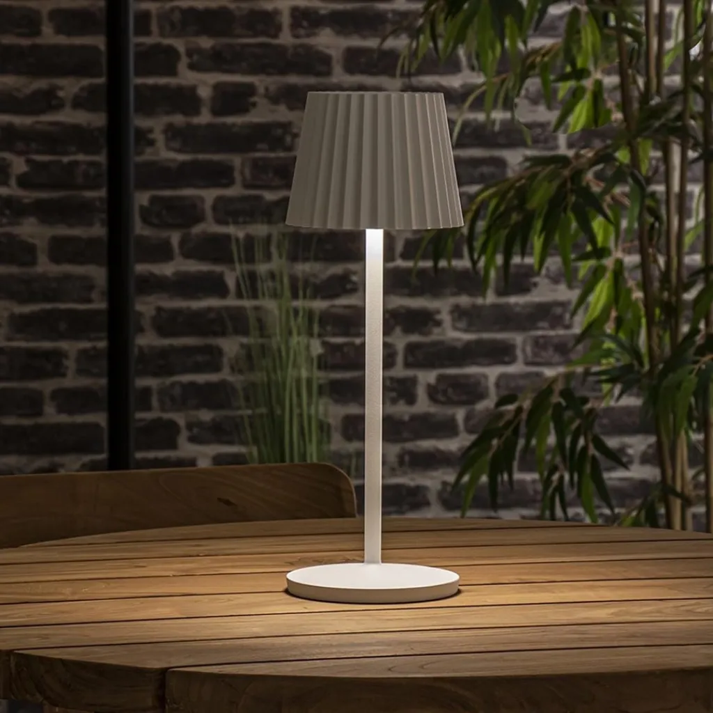 Straluma Witte tafellamp oplaadbaar inclusief dimbaar LED IP54> Tafellampen|Buitenlampen