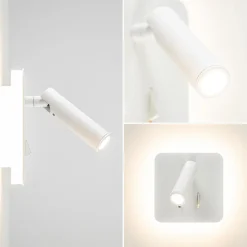 Straluma Witte wandlamp vierkant inclusief LED en spot><noscript><img width=