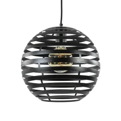 Straluma Zwart metalen hanglamp bol 30 cm> Keukenverlichting|Halverlichting