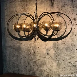 Straluma Zwart metalen hanglamp met smoke glas></noscript> Eettafellampen|Keukenverlichting