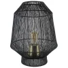 Straluma Zwart metalen tafellamp Vitora met brons> Tafellampen|Draadlampen