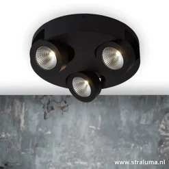 Straluma Zwarte design plafondlamp LED></noscript> Plafondlampen|Opbouwspots
