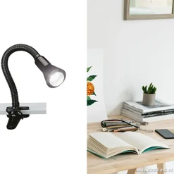 Straluma Zwarte klemlamp/leeslamp voor bureau></noscript> Klemlampen|Leeslampen
