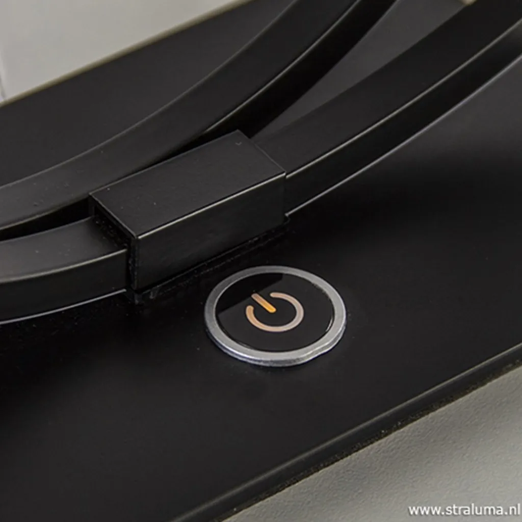 Straluma Zwarte LED tafellamp met touchdimmer> Tafellampen|Woonkamerlampen