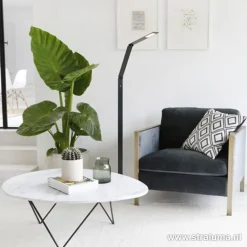 Straluma Zwarte led vloerlamp met touchdimmer><noscript><img width=