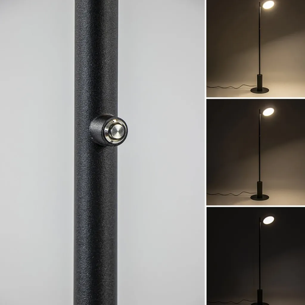 Straluma Zwarte LED vloerlamp 3-standen dimbaar> Vloerlampen|Leeslampen