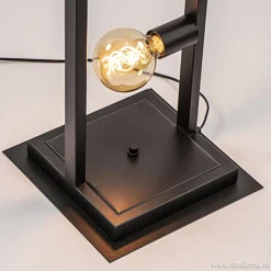 Straluma Zwarte metalen vloerlamp open frame></noscript> Woonkamerlampen|Slaapkamerlampen
