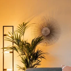 Straluma Zwarte metalen vloerlamp open frame></noscript> Woonkamerlampen|Slaapkamerlampen