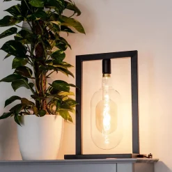 Straluma Zwarte tafellamp frame excl. lichtbron><noscript><img width=