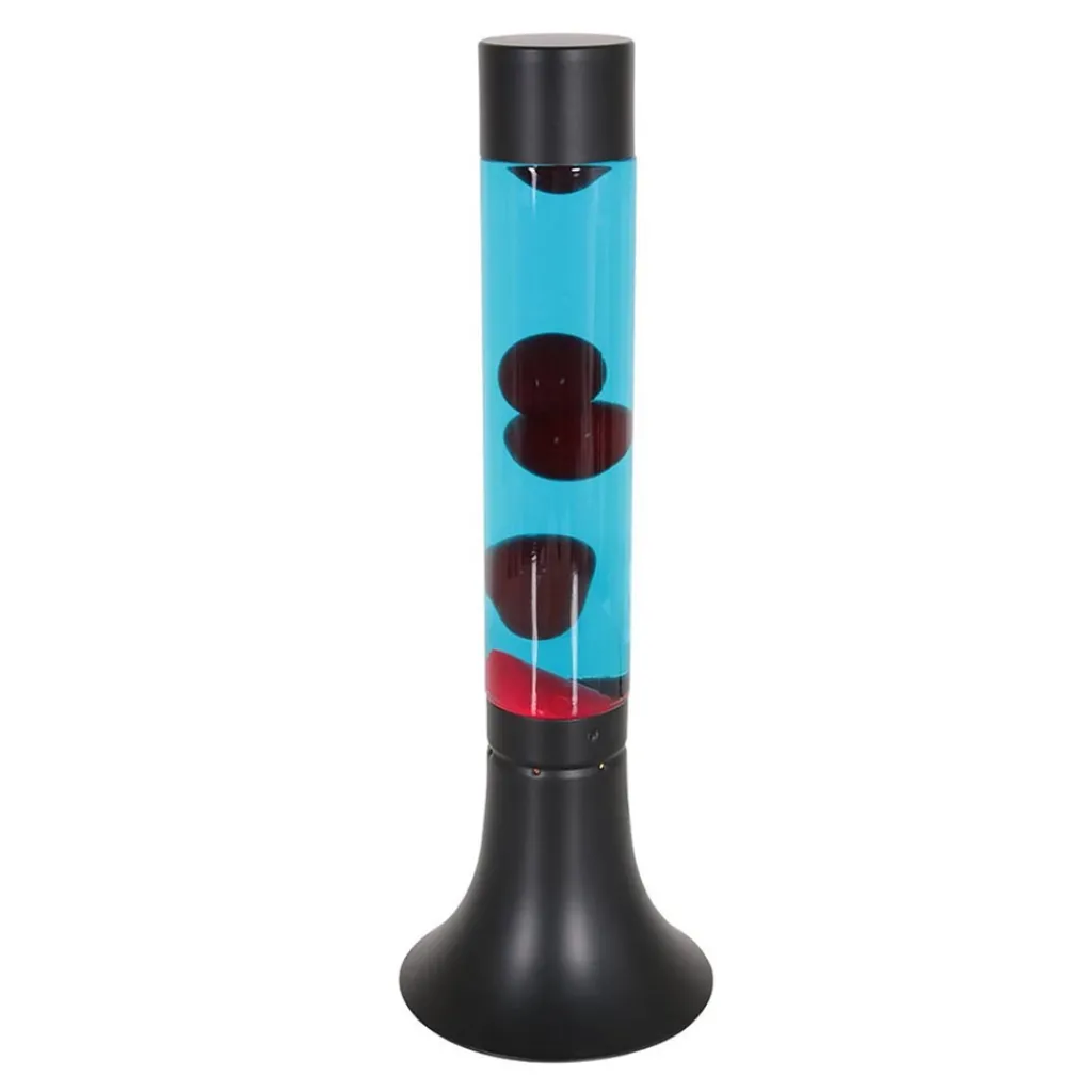 Straluma Zwarte tafellamp lava blauw met rood> Decoratieve Verlichting|Tienerkamerlampen