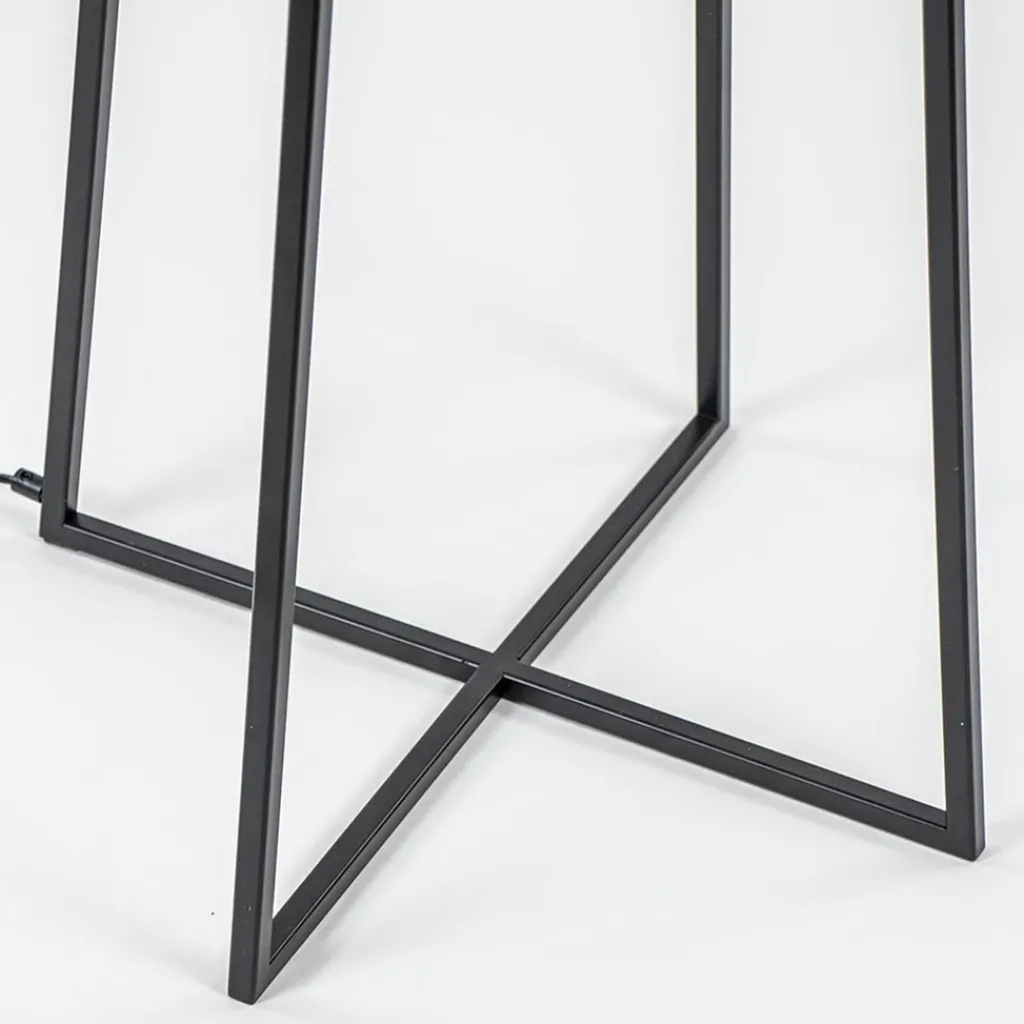 Straluma Zwarte vloerlamp modern frame excl. kap> Lampenvoeten|Schemerlampen