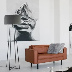 Straluma Zwarte vloerlamp modern frame excl. kap><noscript><img width=