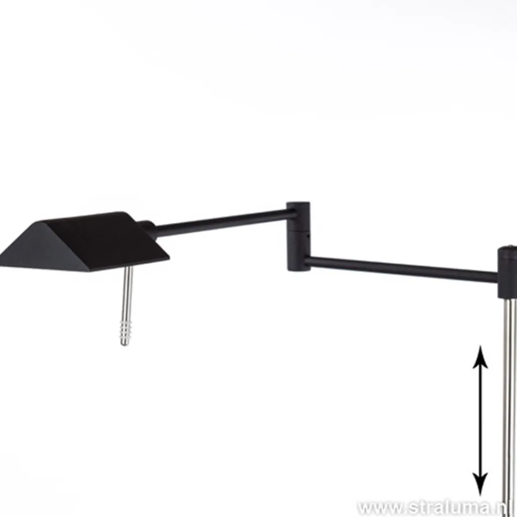 Straluma Zwarte vloerlamp-leeslamp LED dimbaar> Vloerlampen|Leeslampen