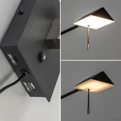 Straluma Zwarte wandlamp inclusief dimbaar LED en verstelbare arm></noscript> Wandlampen|LED Wandlampen