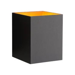 Straluma Zwarte-gouden wandlamp Xera vierkant> Bedlampjes|Woonkamerlampen